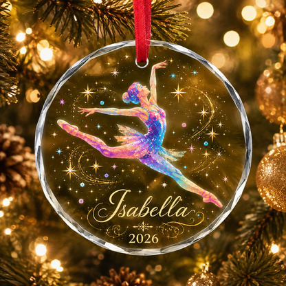 Personalized Dancing Glass Colourful Ballerina