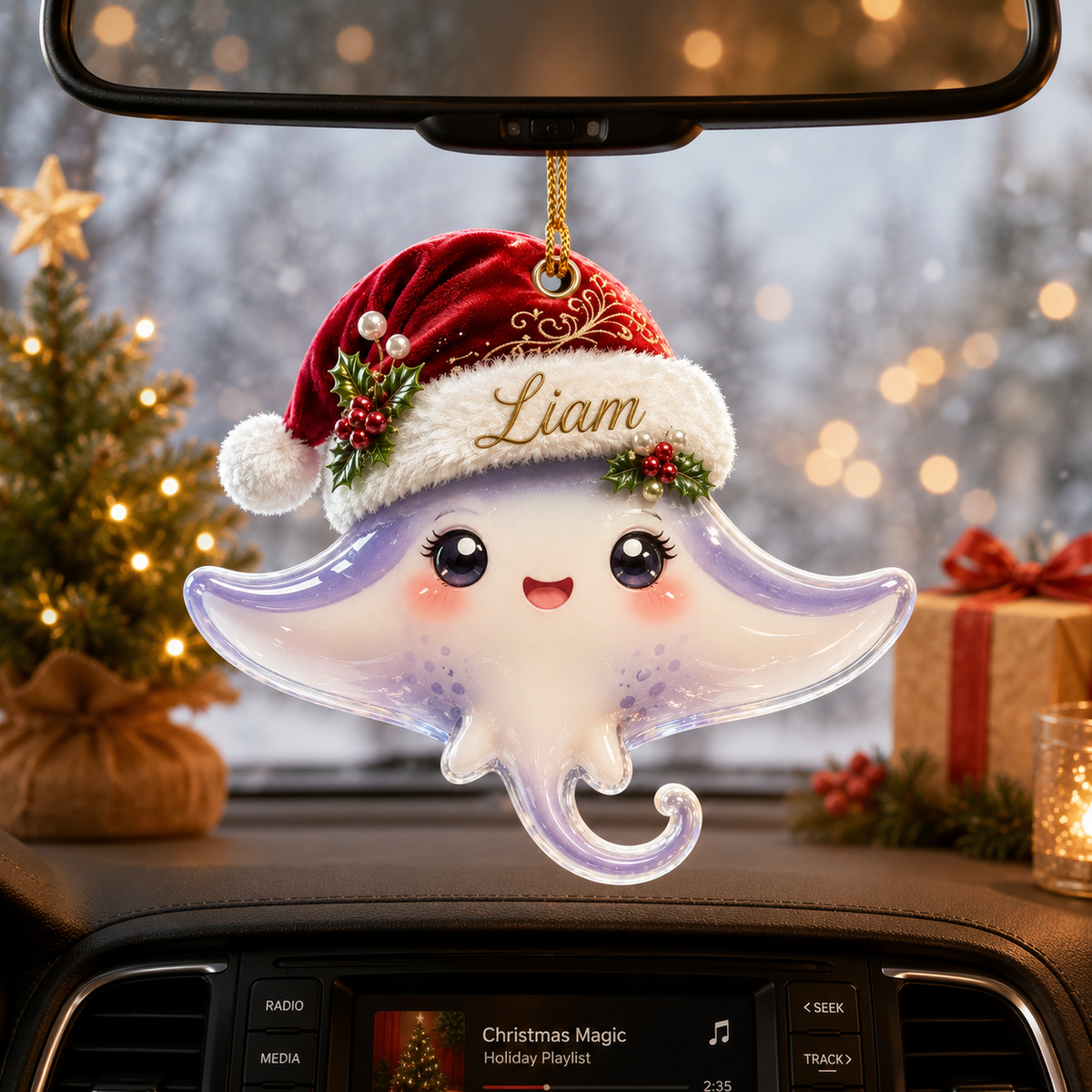 Animal With Santa Hat Manta Ray
