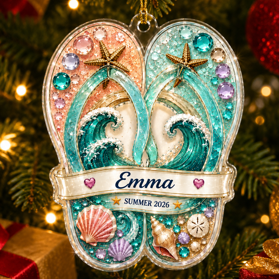Surfing Personalize Acrylic Seasides Family