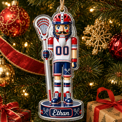 Sports Nutcracker Lacrosse Acrylic