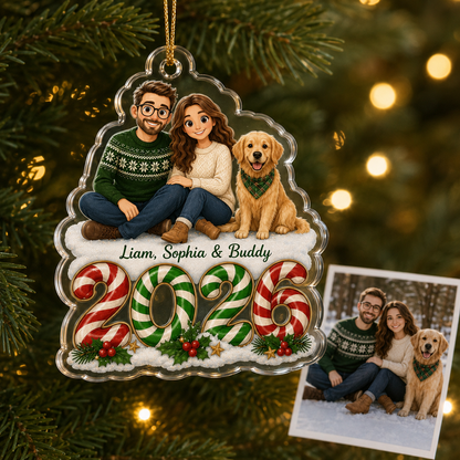 Family Memory Candy Cane