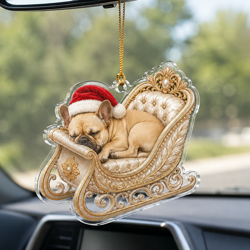 Dog Christmas Sleigh French Bulldog