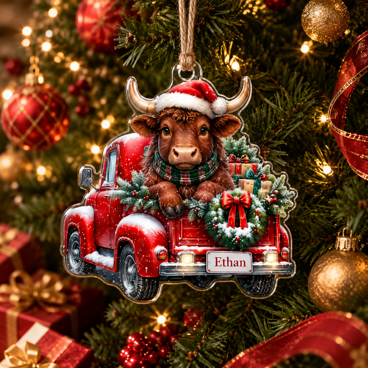 Christmas Farm Bull