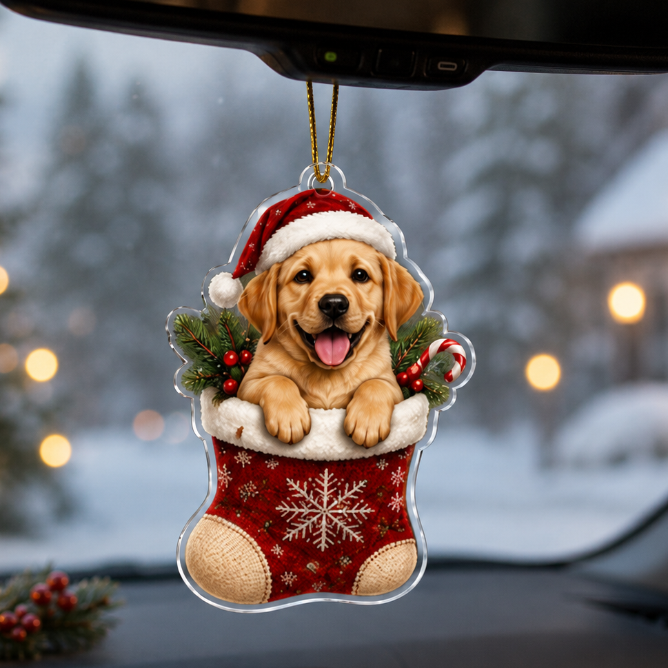 Dog Christmas Socks Golden Retriever