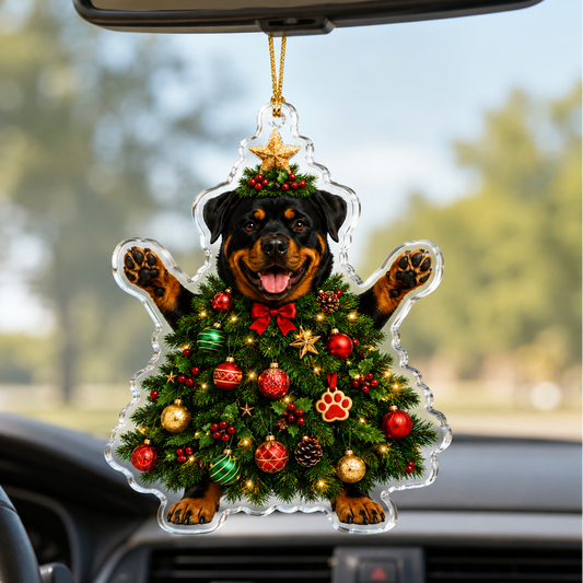 Dog Santa Tree Rottweiler
