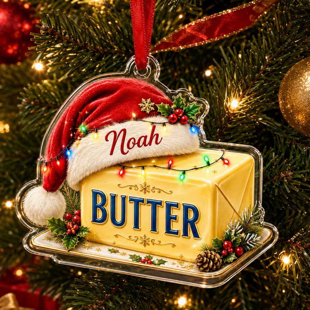 Personalized Kitchen Utensils Acrylic Christmas Butter