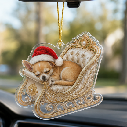 Dog Christmas Sleigh Chihuahua
