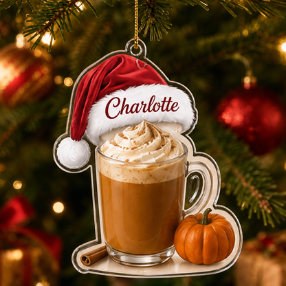 Coffee Equipment Ornament Acrylic Pumpkin Spice Latte TAM