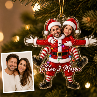 Custom Photo Christmas Santa Couple