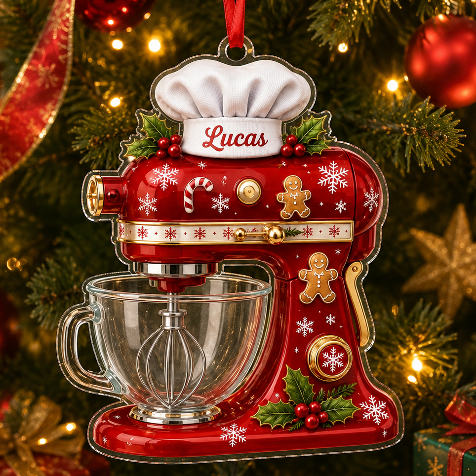 Personalized Kitchen Utensils Acrylic Christmas Dough Mixer