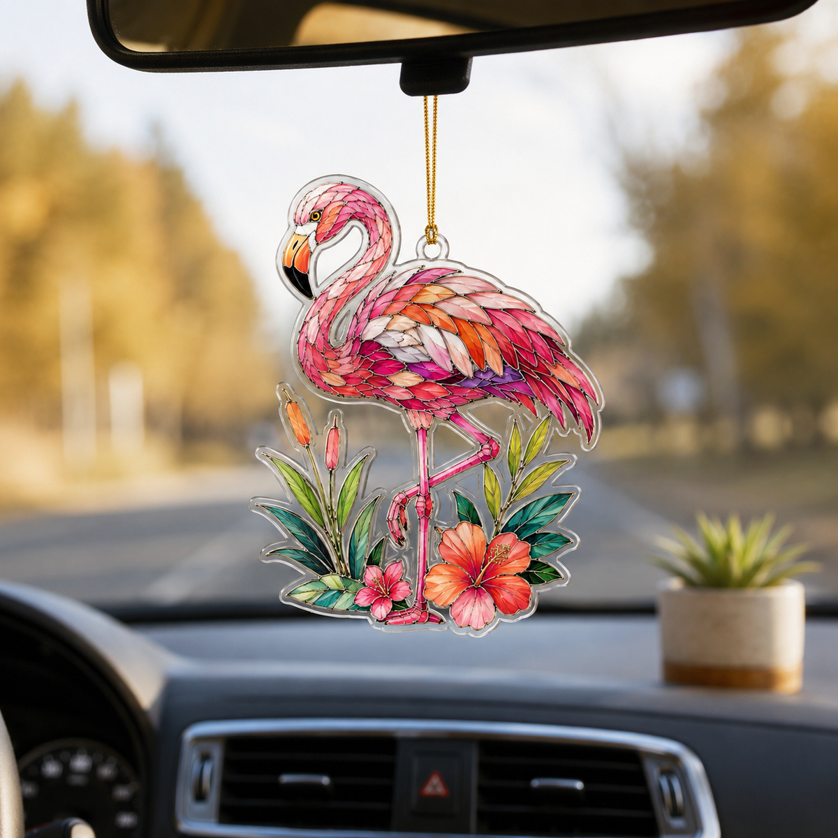 Bird With Flower Flamingo