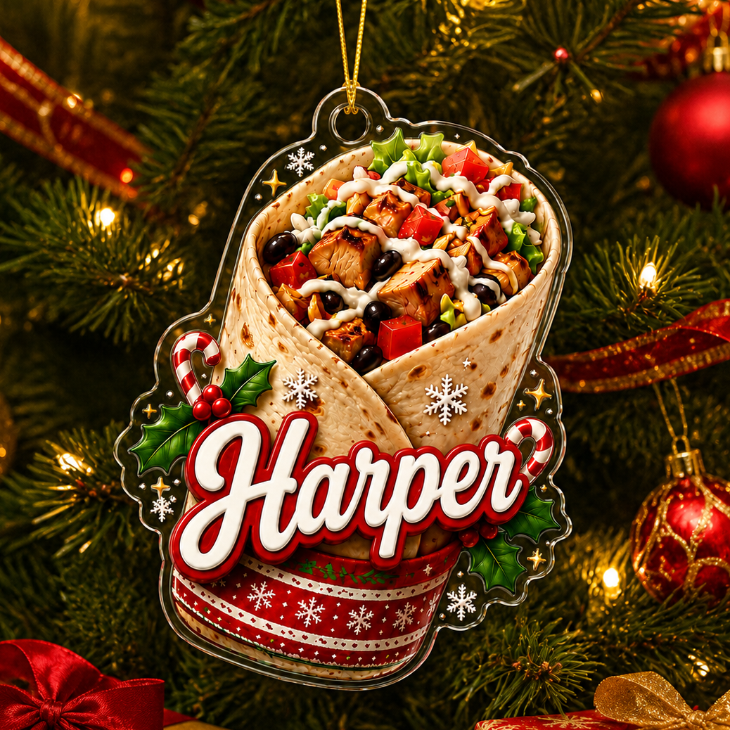 Custom Name Food Acrylic - Burrito