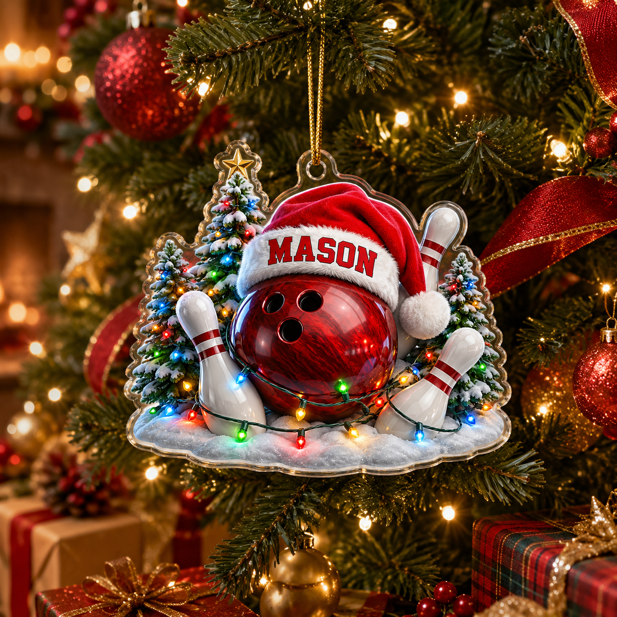 Custom Sports Christmas Acrylic - Bowling