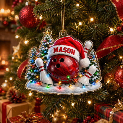 Custom Sports Christmas Acrylic - Bowling