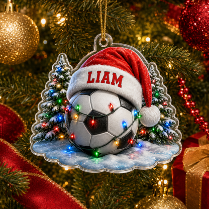 Custom Sports Christmas Acrylic - Soccer