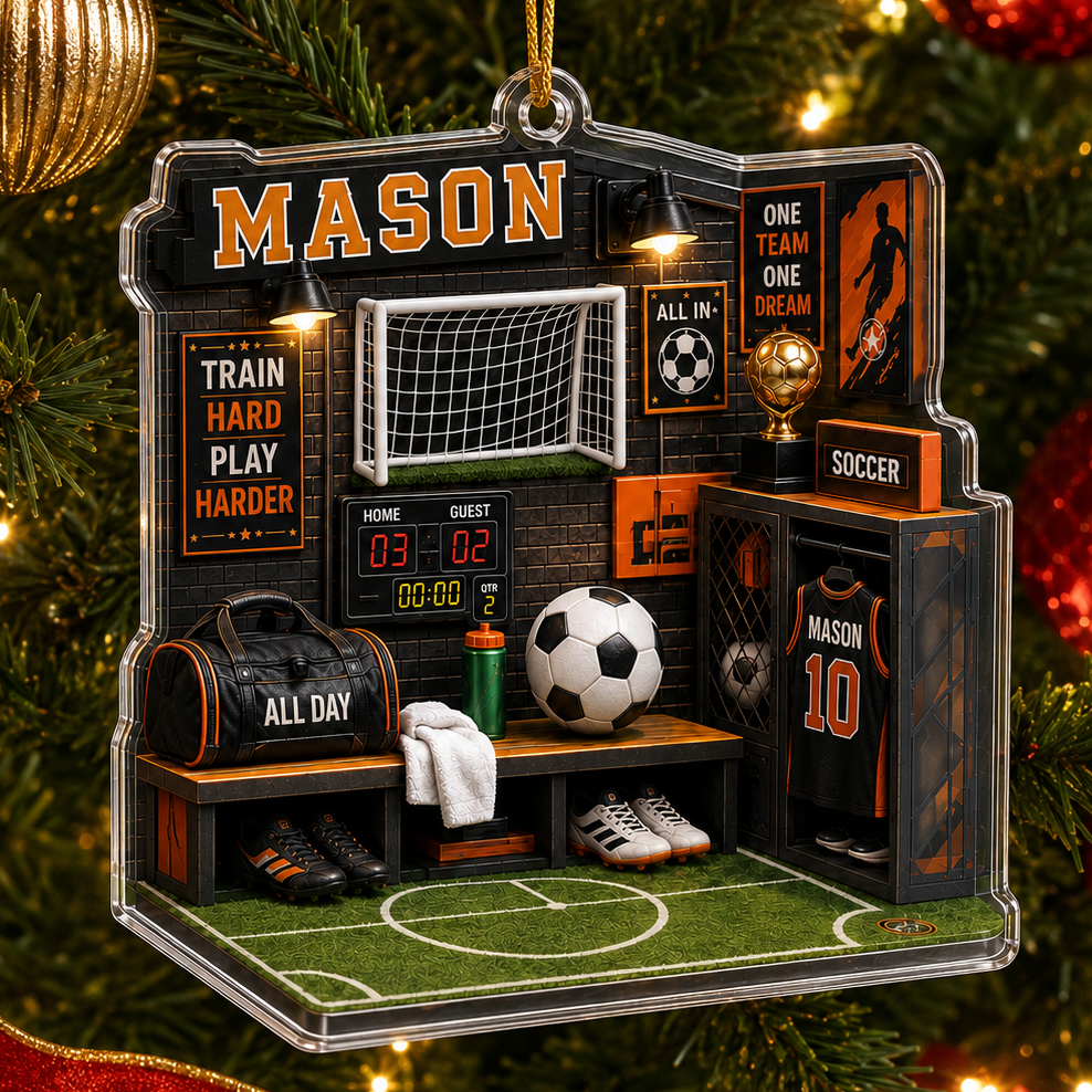 Sport Room Custome Name Acrylic Soccer