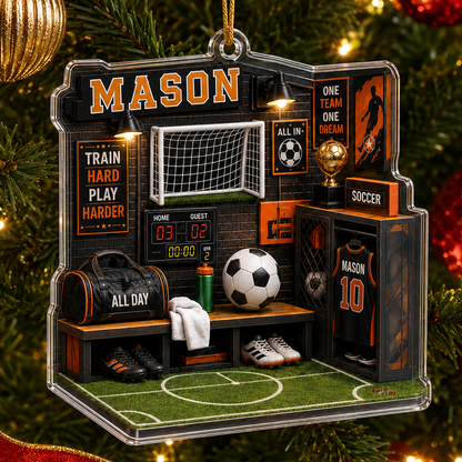 Sport Room Custome Name Acrylic Soccer