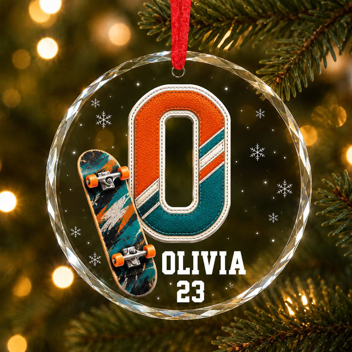 Sport Glass Alphabet Name Skateboard