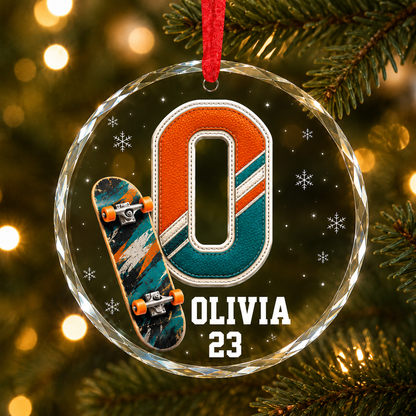 Sport Glass Alphabet Name Skateboard