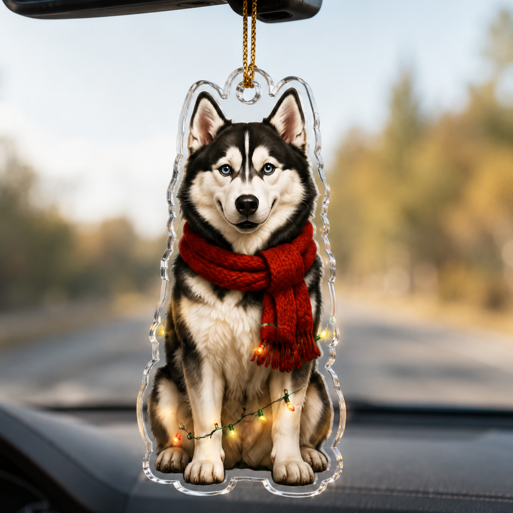Dog Christmas Ledlight Husky Siberian
