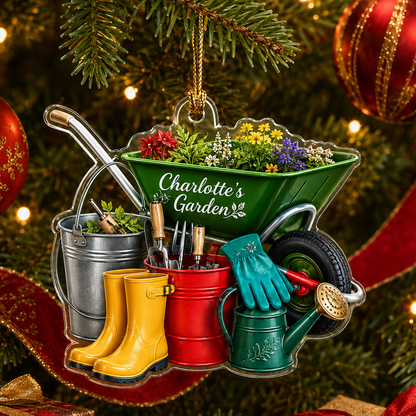 Custom Gardening Holiday Tool Pail Acrylic