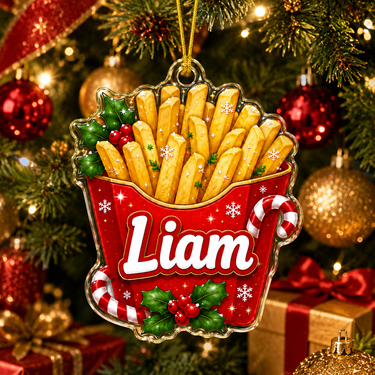 Custom Name Food Acrylic - French Fries