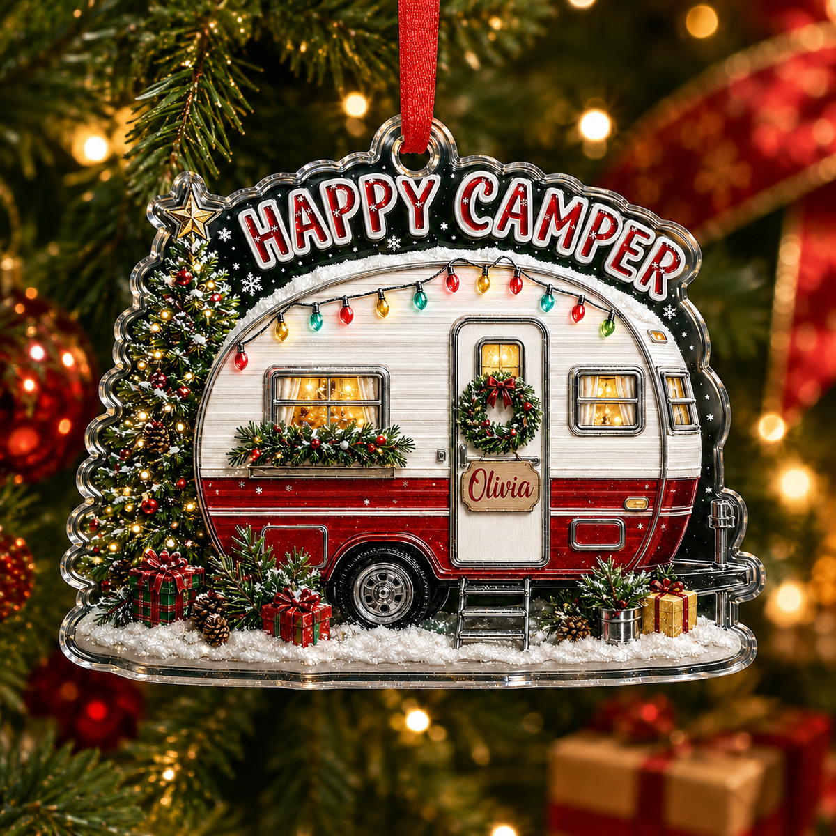 Camping Personalize Acrylic Happy Camper