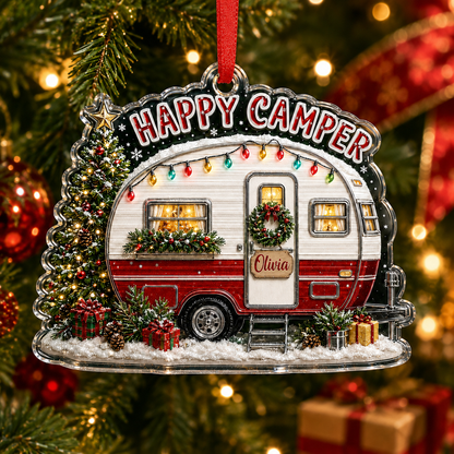 Camping Personalize Acrylic Happy Camper