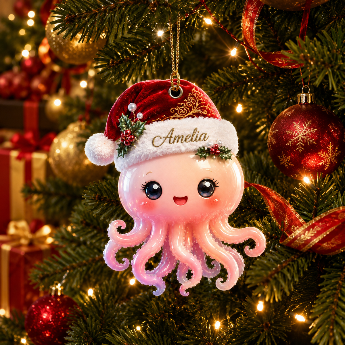 Animal With Santa Hat Octopus