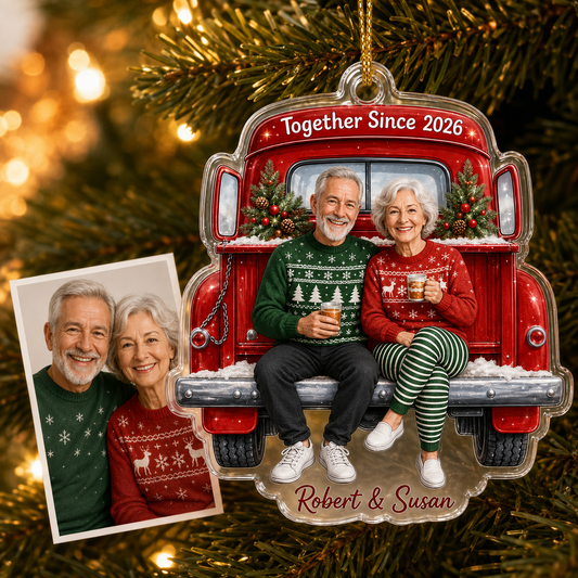 Custom Photo Christmas Truck Grandparents