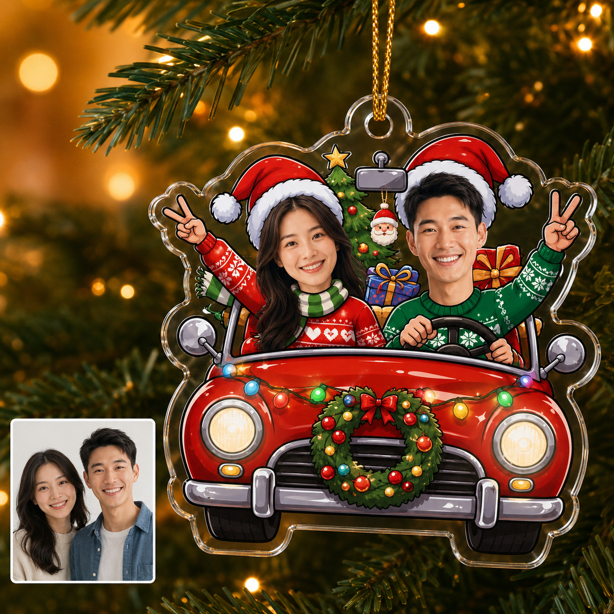 Custome Photo Couple Driving