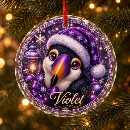 Purple Bird At Christmas Toucan