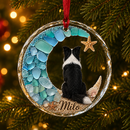 Custom Dog Seashell Border Collie