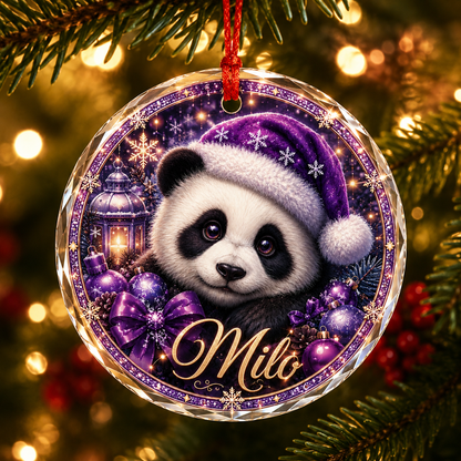 Purple Animal At Christmas Panda