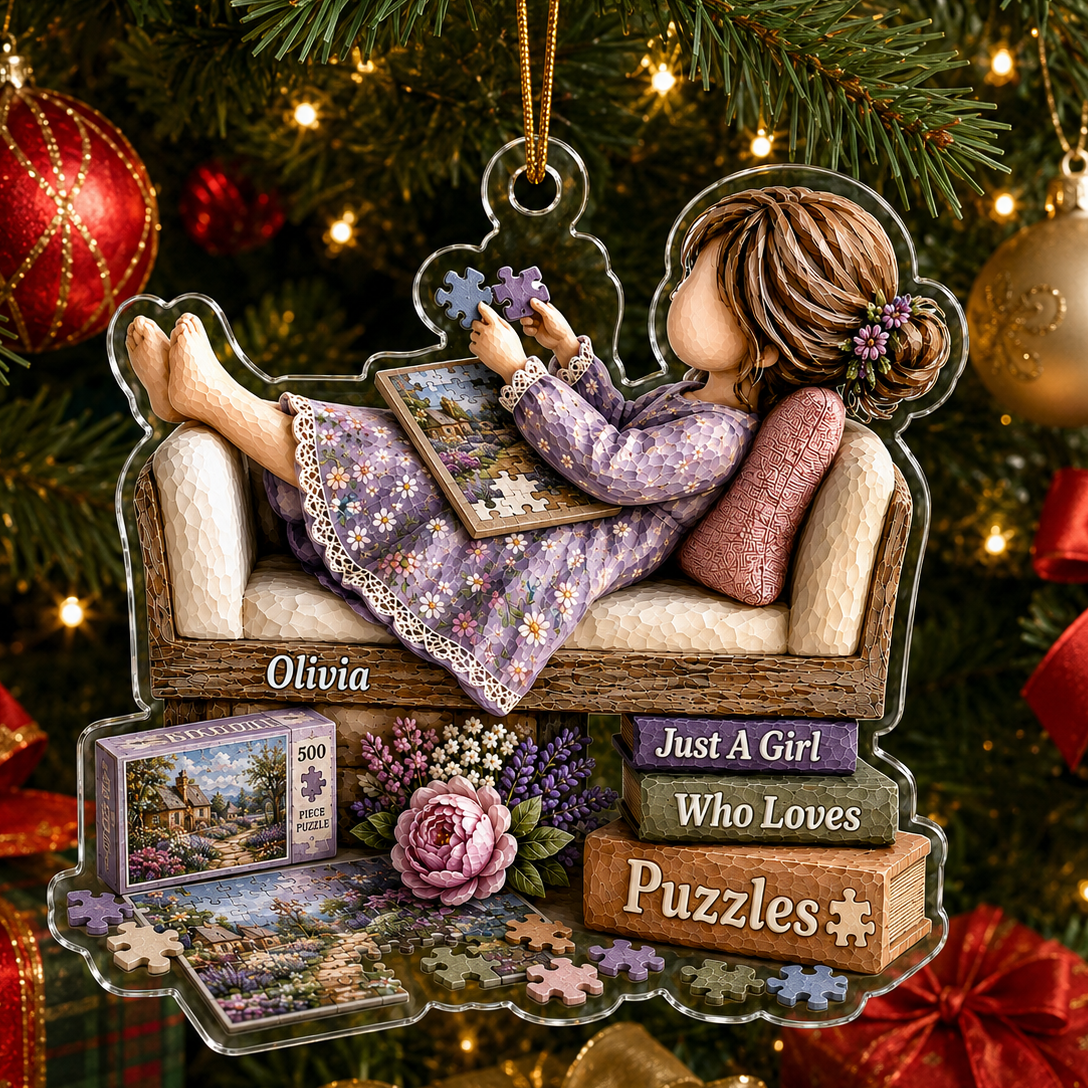 Personalized Just A Girl Hobby Puzzle Lover