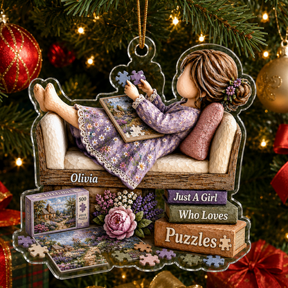 Personalized Just A Girl Hobby Puzzle Lover
