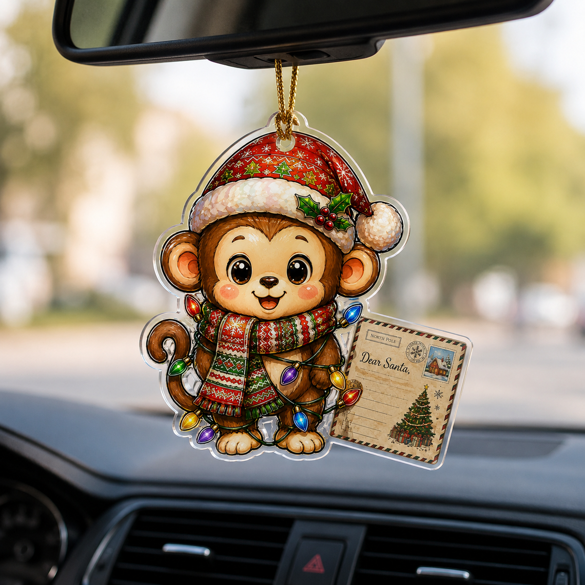 Animal With Christmas Led Monkey