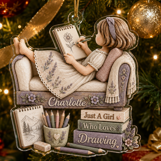Personalized Just A Girl Hobby Drawing