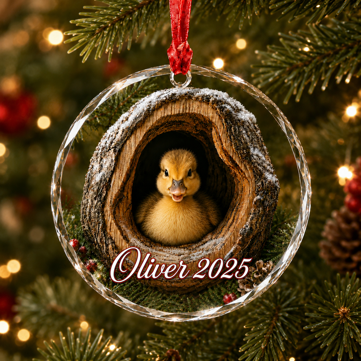 Glass ornament Animal Duck