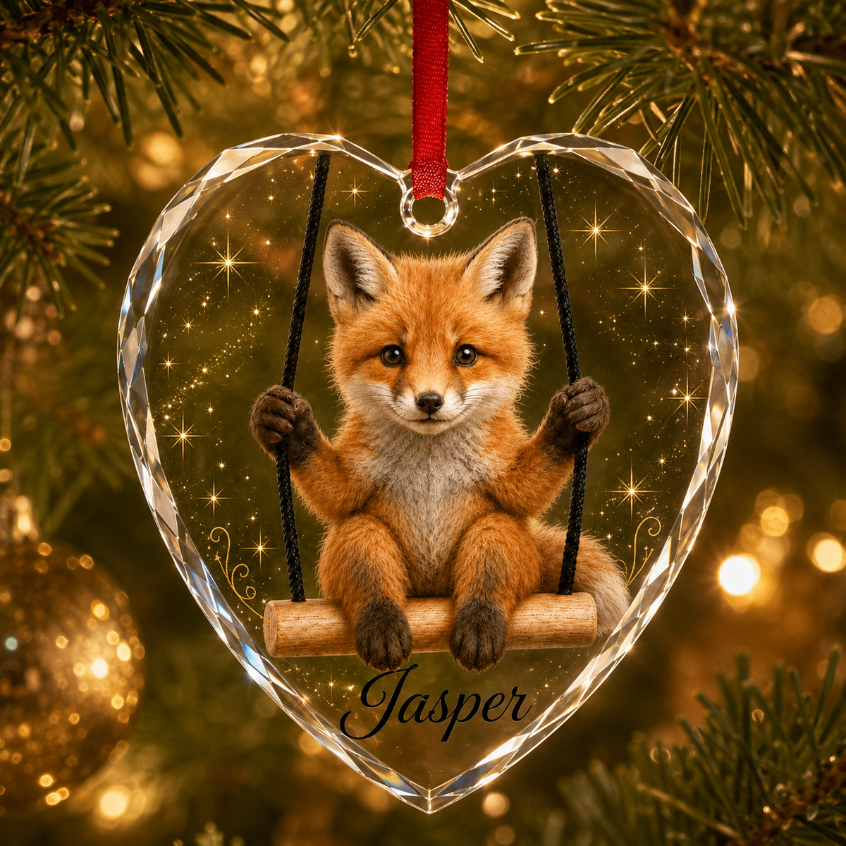 Animal Glass Ornament Fox