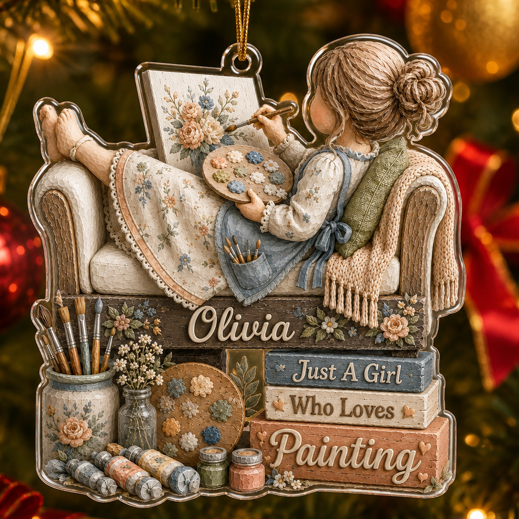 Personalized Just A Girl Hobby Painting