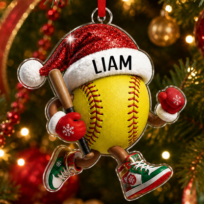 Sport Running Custome Name Acrylic Softball