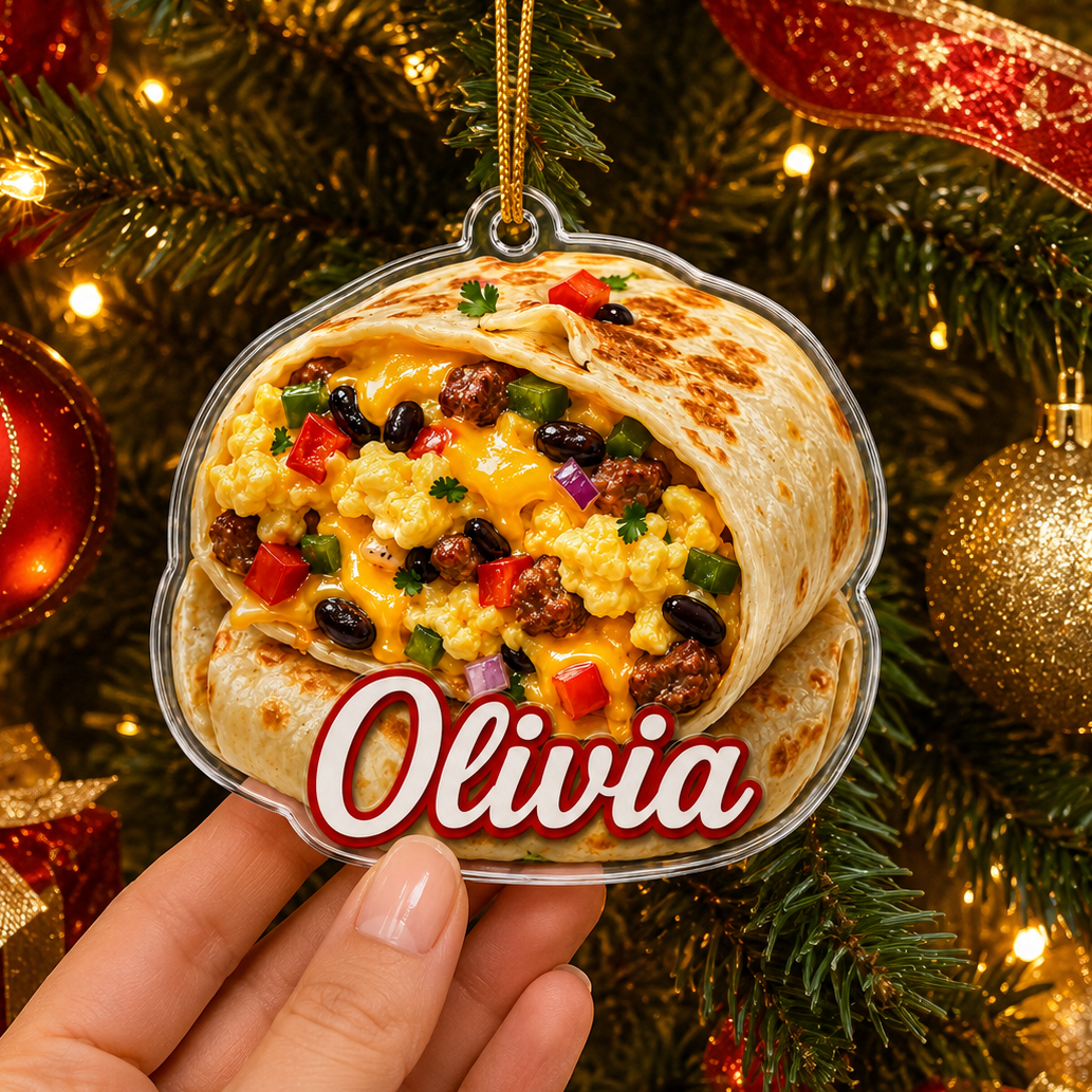 Breakfast Custom Name Burrito Acrylic