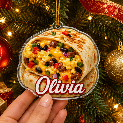 Breakfast Custom Name Burrito Acrylic