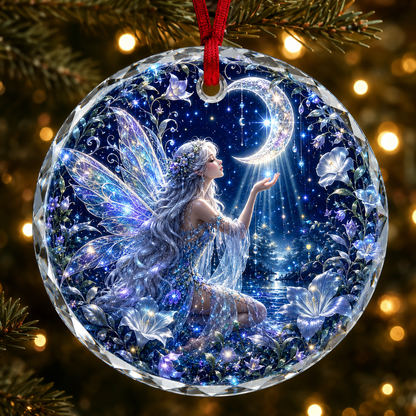 Fairy Glass Ornament Moonlight Fairy