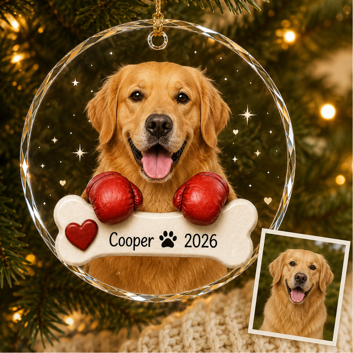 Custom Photo Dog With Boxing