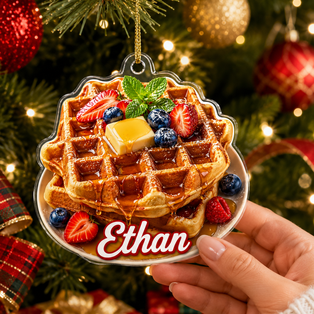 Breakfast Custom Name Waffle Acrylic