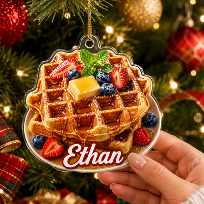 Breakfast Custom Name Waffle Acrylic