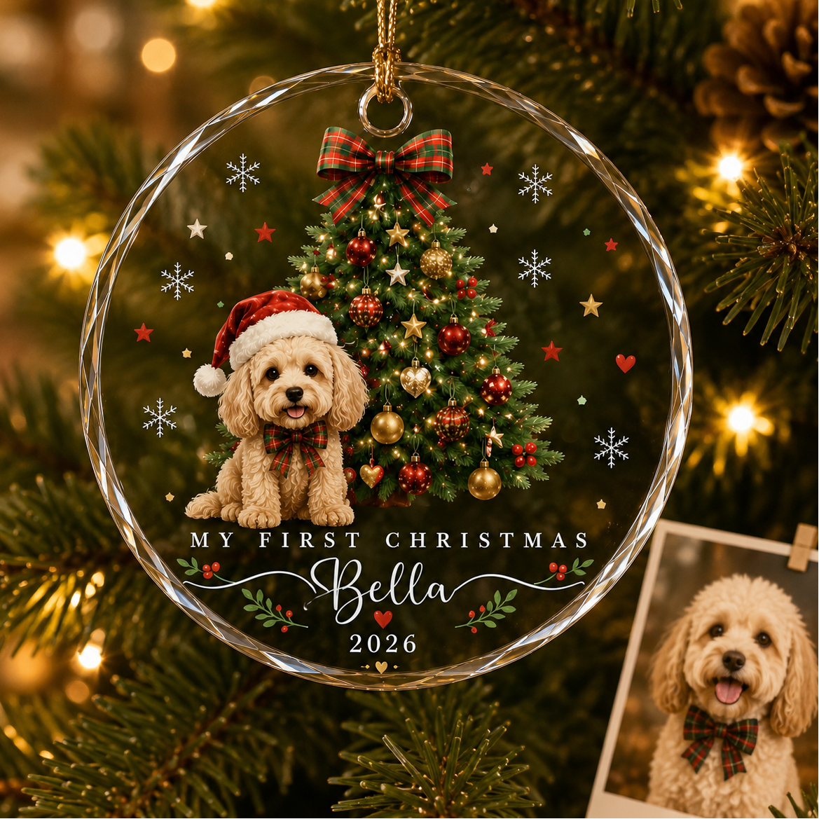 Custom Photo Dog Xmas Style 1