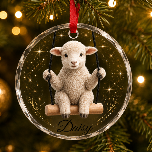 Animal Glass Ornament Sheep